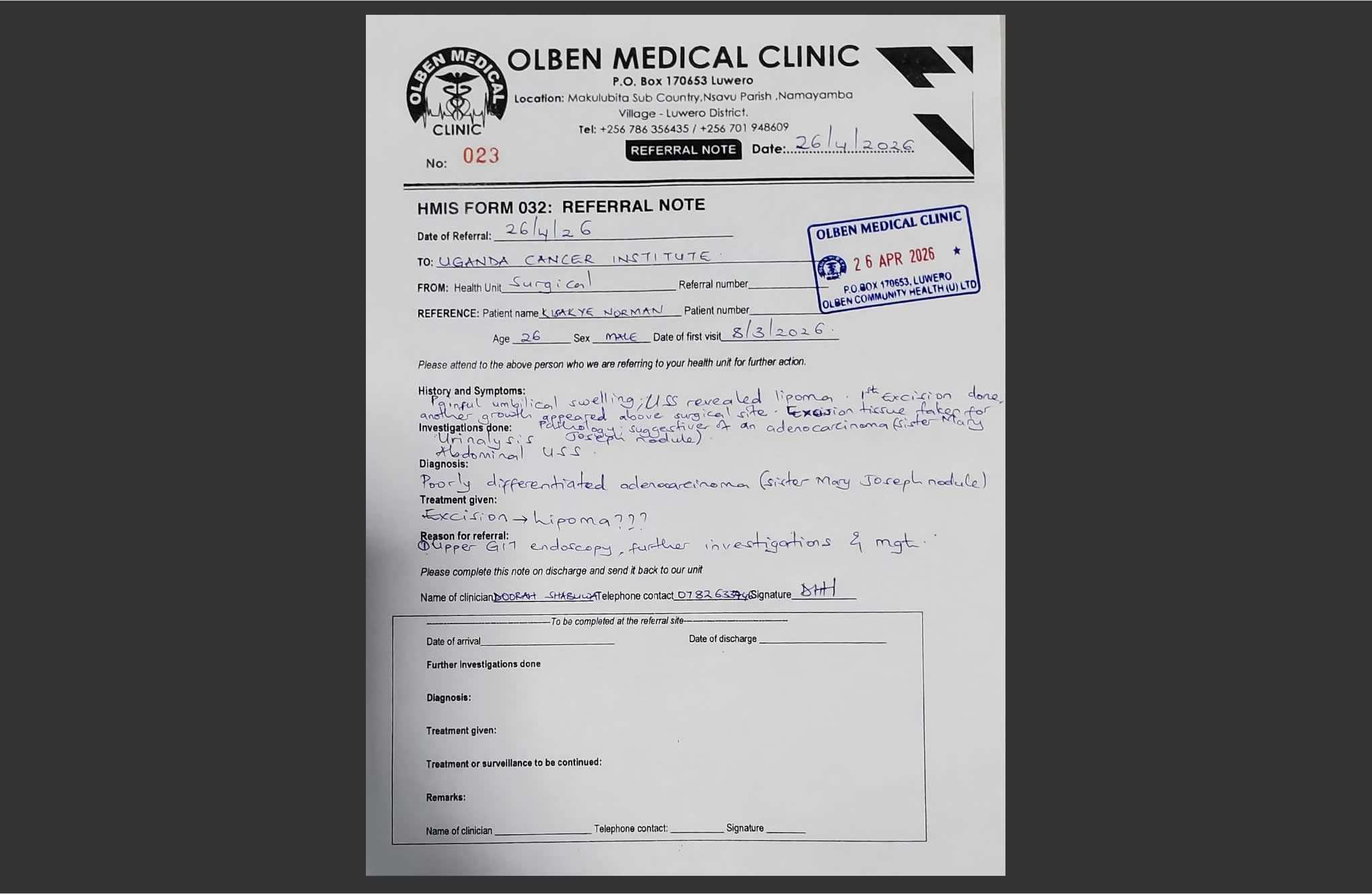 Kisakye Henry seeking support
